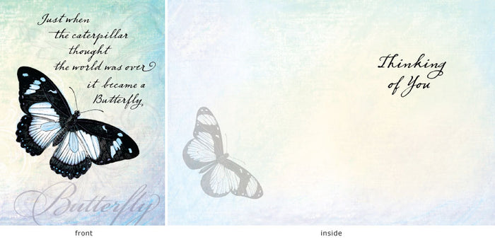 Little Jeanie Greeting Card, Thinking of You Butterfly